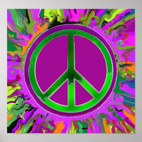 SUPER Groovy Peace Sign print