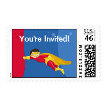 Super Hero Birthday Stamps