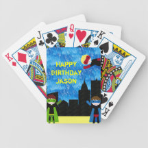 Super Hero Boys Bithday Party Deck Of Cards