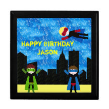 Super Hero Boys Bithday Party Jewelry Boxes