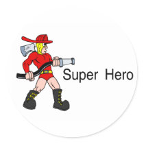 Super Hero (Fireman) stickers