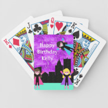 Super Hero Girls Bithday Party Card Decks