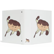 super hero strong donut character vinyl binder