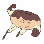 super hero strong donut character photo cut out