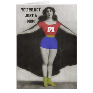 Super Hero Vintage Photo Art Mother's Day Card