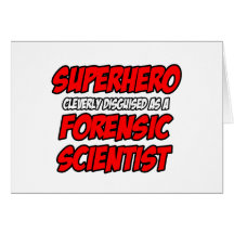 Super héroe. Científico forense Tarjetas