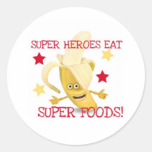 Super Heroes EAT Super Foods Sticker