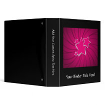 Super Hot Pink Stars and Swirl Background Binders