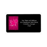 Super Hot Pink Stars and Swirl Background labels