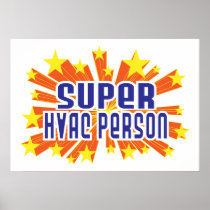 Super HVAC Person Posters
