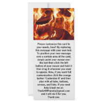 Super Intense Red Flames Rack Card