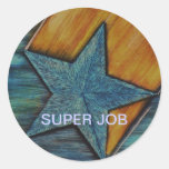 SUPER JOB ROUND STICKERS