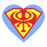Super Khanda Heart Sticker stickers