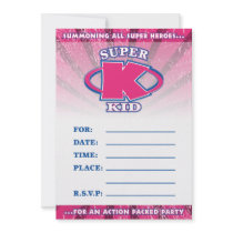 Super Kid Girls Invitation