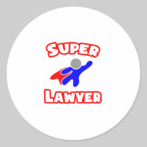 Super Lawyer Round Stickers
