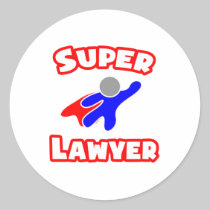 Super Lawyer Round Stickers