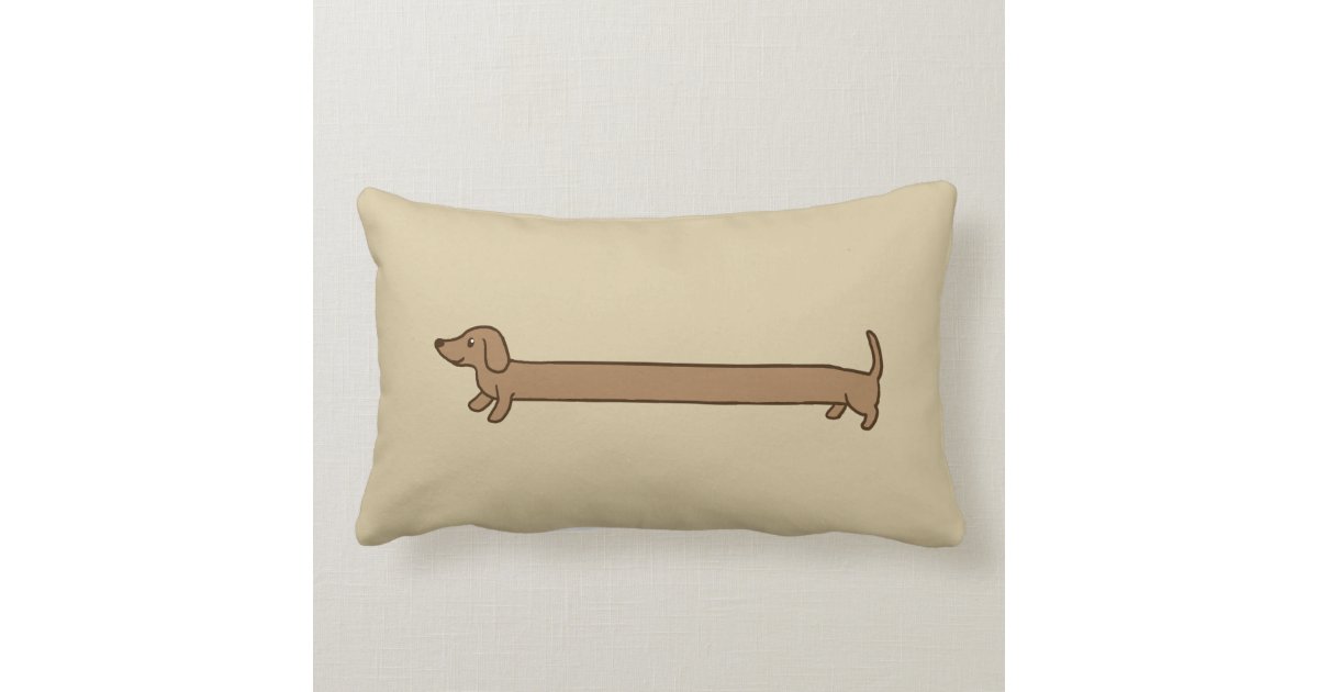 dachshund lumbar pillow