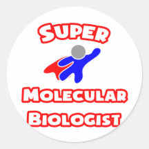 Super Molecular Biologist Round Stickers
