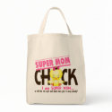 Super Mom Chick 2 bags by chicktees Super Mom Chick 2 bags