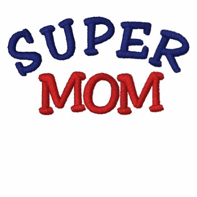 Super MOM Embroidered Polo Shirt by stitchshop