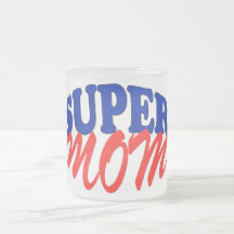 SUPER MOM fun and funny logo for mom Coffee Mugs