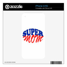 SUPER MOM iPhone 4 SKINS