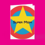Super Mom Patriotic Shield Greeting Card