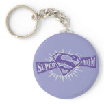 Super Mom Purple Starburst Key Chain