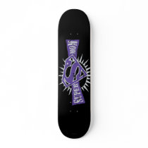 Super Mom Purple Starburst Skate Board