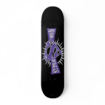 Super Mom Purple Starburst Skate Board