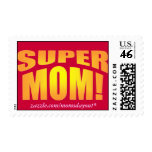 Super Mom! Sunset Red Postage Stamps