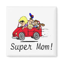 Super Mom (Van) magnets by CelebrationZazzle Super Mom (Van) magnets
