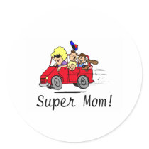Super Mom (Van) stickers by CelebrationZazzle Super Mom (Van) stickers