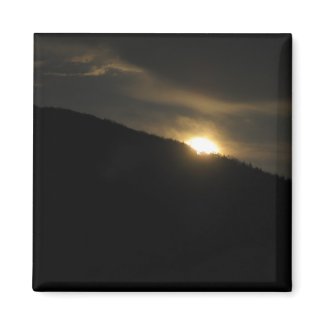 Super Moon over Washington Mountain Refrigerator Magnets