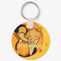 Super Orange Ice Cream Keychain