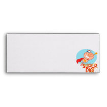 super pig superhero pig flying envelope