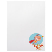 super pig superhero pig flying customized letterhead