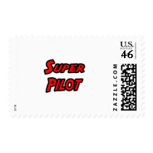 Super Pilot Postage Stamp