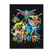 super, powers, collection, justice league heroes, justice, league, justice league logo, justice league, logo, hero, heroes, dc comics, comics, comic, comic book, comic book hero, comic hero, comic heroes, comic book heroes, dc comic book heroes, batman, bat man, the dark knight, superman, super man, green lantern, wonder woman, shazam, green arrow, hawk man, hawk woman, plastic man, firestorm, dr. fate, martian manhunter, red tornado, darkseid, aquaman, supergirl, the emerald warrior, Postcard with custom graphic design