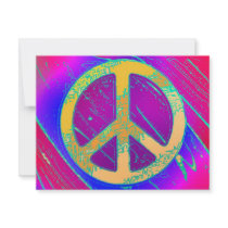 Super-Psychedelic Peace Sign! invitations