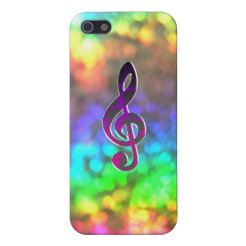 Super Psychedelic Sorta Tie-Dye Treble Music Clef Cases For iPhone 5