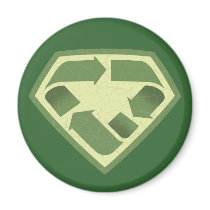 Super Recycler Refrigerator Magnets