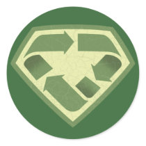 Super Recycler Round Stickers