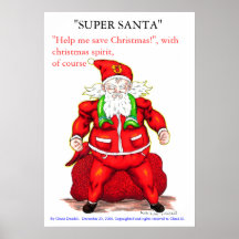 "SUPER SANTA" by charis dondeli Poster