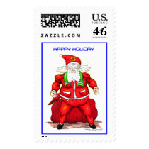 Super Santa, HAPPY HOLIDAY postage