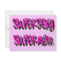 Super Sexy Super Mom Design Custom Invite