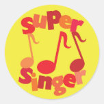 Super Singer Round Sticker