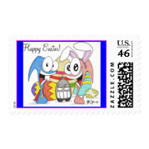 Super Slug and Chuck Easter Postage Stamps