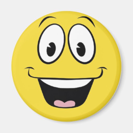Super Smiley Face Fridge Magnets | Zazzle