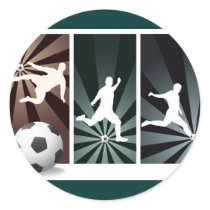 super-soccer round sticker